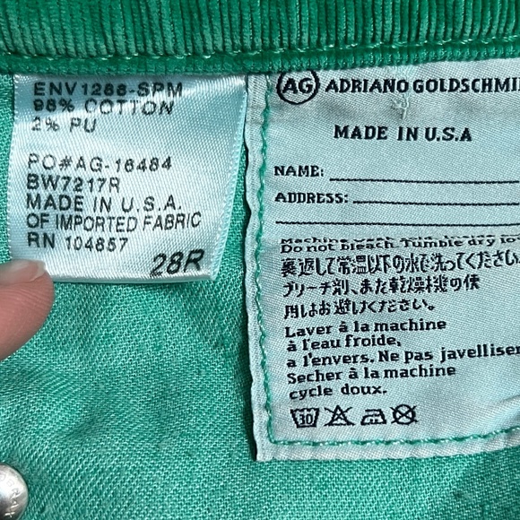 AG The Stevie Slim Straight Corduroy Jeans 28R - Picture 4 of 4